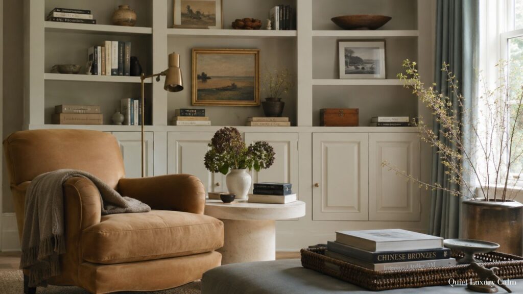 Discover refined Hamptons interiors through the lens of quiet luxury, with layered neutrals, timeless materials, soft lighting, and calm elegance.